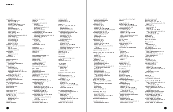 Sample pages from 'Essential Anatomy for Healing and Martial Arts'; a unique book that familiarizes healing practitioners and martial artists with basic concepts of the human body, as defined by both Western and Eastern medical traditions. Comprehensive, easy to understand, and lavishly illustrated in full color. Specially designed for students, healing professionals, and martial artists.