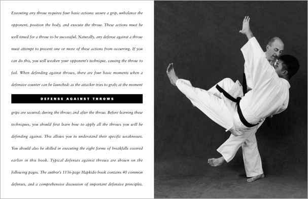 Sample pages from 'Hapkido: An Introduction to the Art of Self-Defense', the first introductory text to provide a concise overview of Hapkido in its entirety, with essential material for novices.