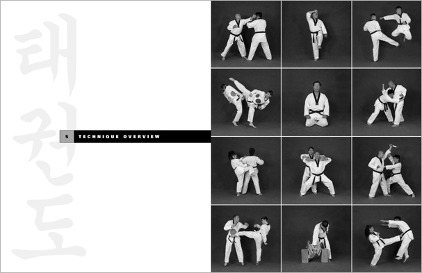 Sample pages from 'Taekwondo', the most comprehensive book ever written on the world's most popular martial art; 896 pages, 8600 photos, Traditional and Olympic-Style.